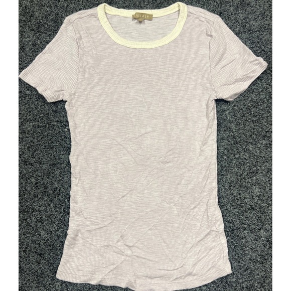 Lilla P Tops - Lilla P Lavender Purple Pima Cotton Modal Ribbed Ringer Tee XS Short Sleeve